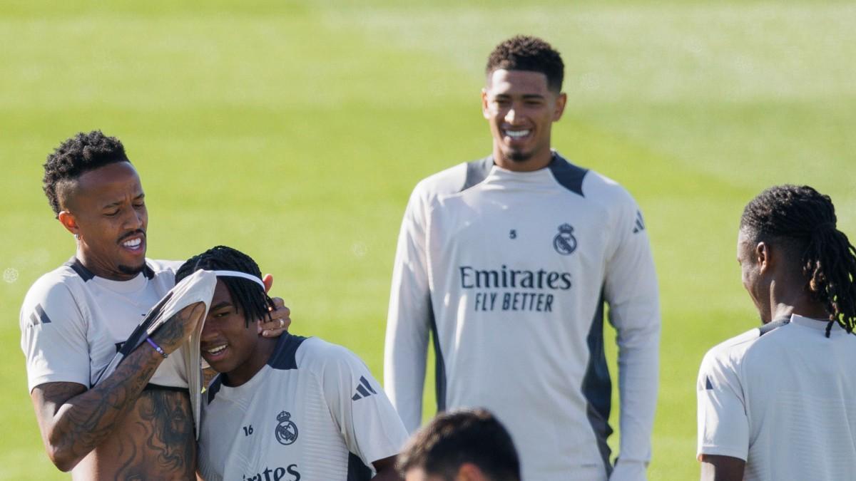 Militao bromea con Endrick con Bellingham y Camavinga de testigos