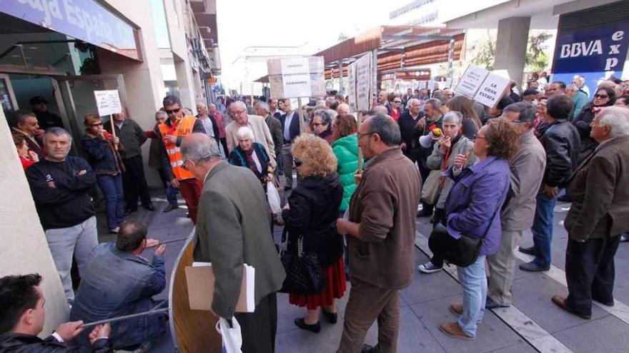 Una de las manifestaciones de los preferentistas zamoranos.