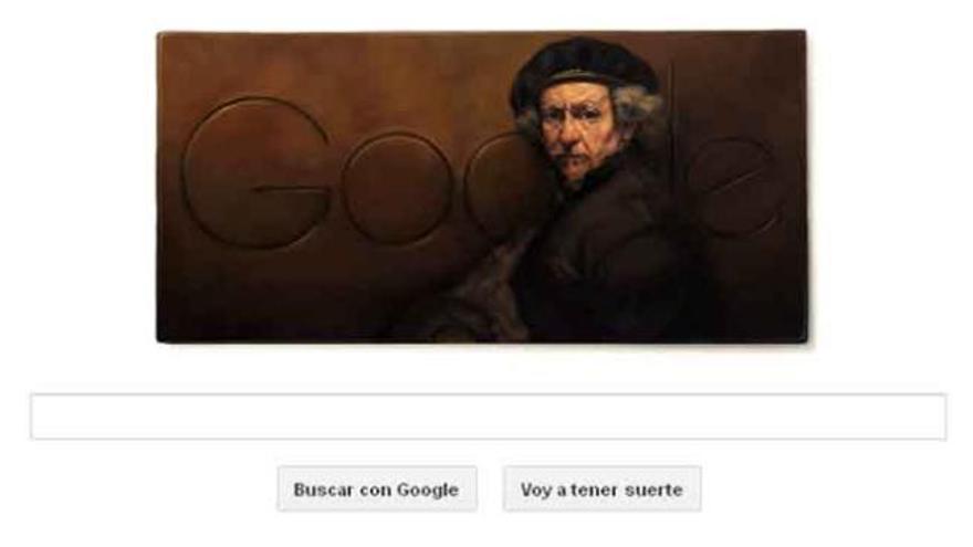 Rembrandt en el &#039;doodle&#039; de Google.