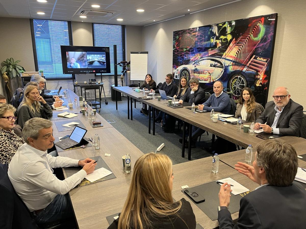 Reunión de la permanente de Junts en Waterloo (Bélgica)