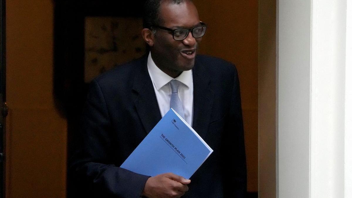 El ministro británico de Finanzas, Kwasi Kwarteng.