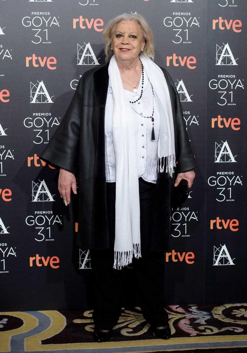 Terele Pávez en el cóctel de nominados de 'Los premios Goya 2017'