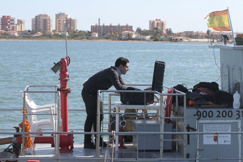 Oficiales de la OTAN comprueban el potencial de los sistemas de detección submarina de la UPCT en el Mar Menor