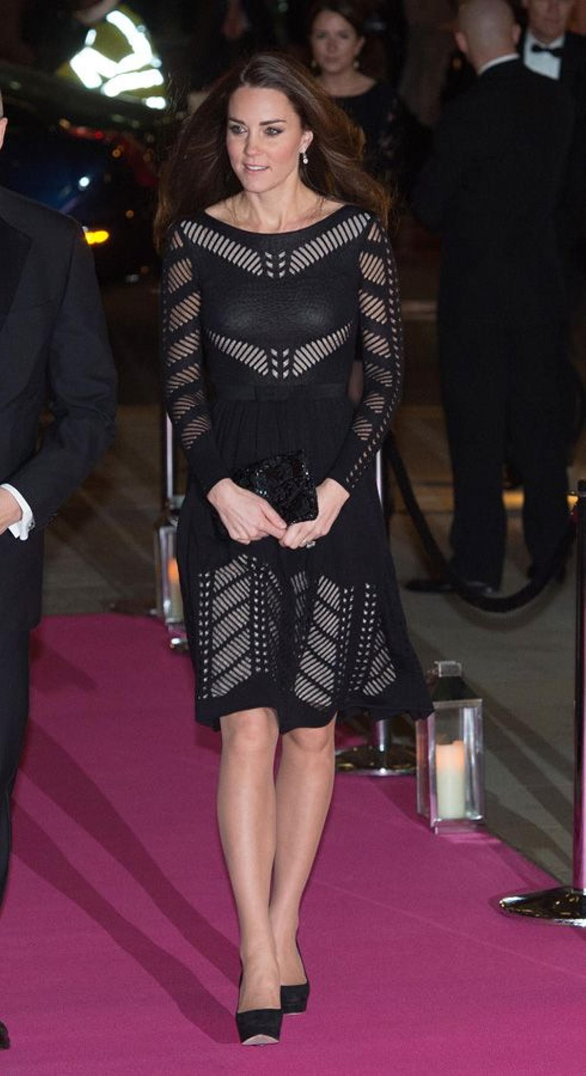 Kate Middleton con vestido de Temperley London en Londres