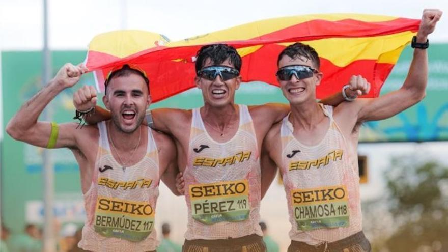 El pontevedrés Dani Chamosa, bronce histórico en el Mundial de marcha