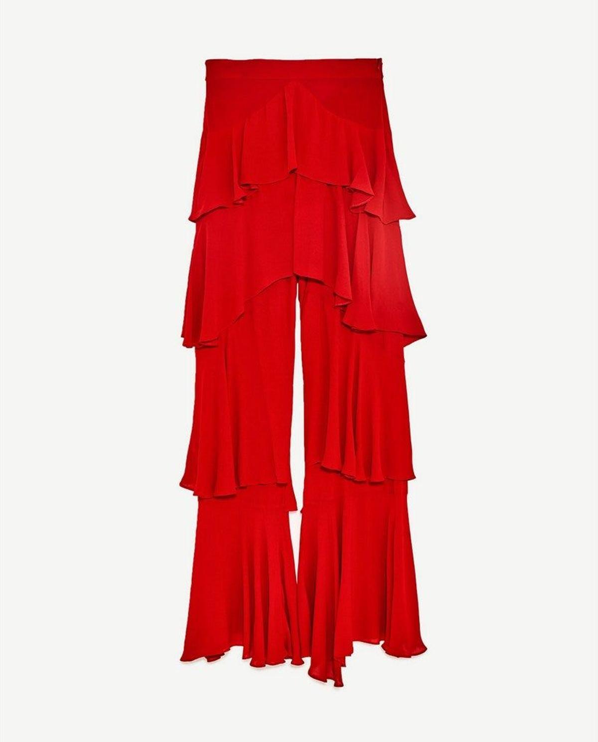 Pantalones de 2024 flecos zara