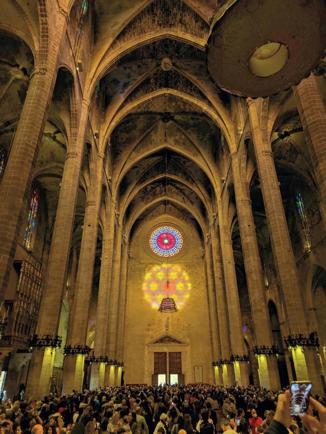 FOTOS | Revive la Festa de la Llum 2025 desde la Catedral de Mallorca: el espectacular fenómeno solar ya ha iluminado La Seu