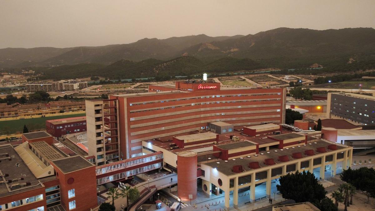 Vista aérea del hospital Virgen de la Arrixaca de Murcia.