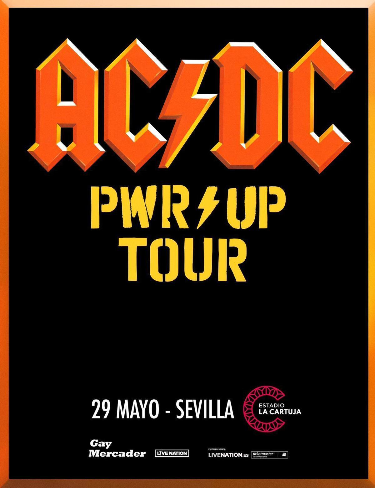 El cartel del concierto de AC/DC en Sevilla