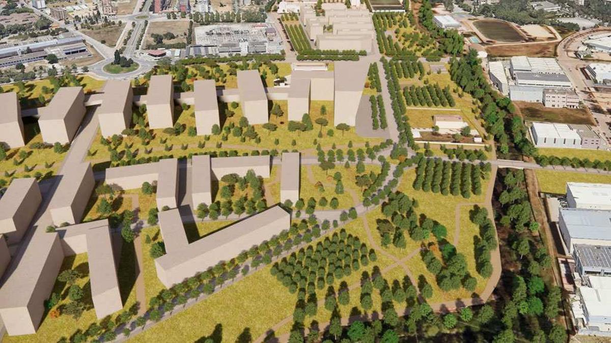 Imatge virtual de com quedaria el sector.