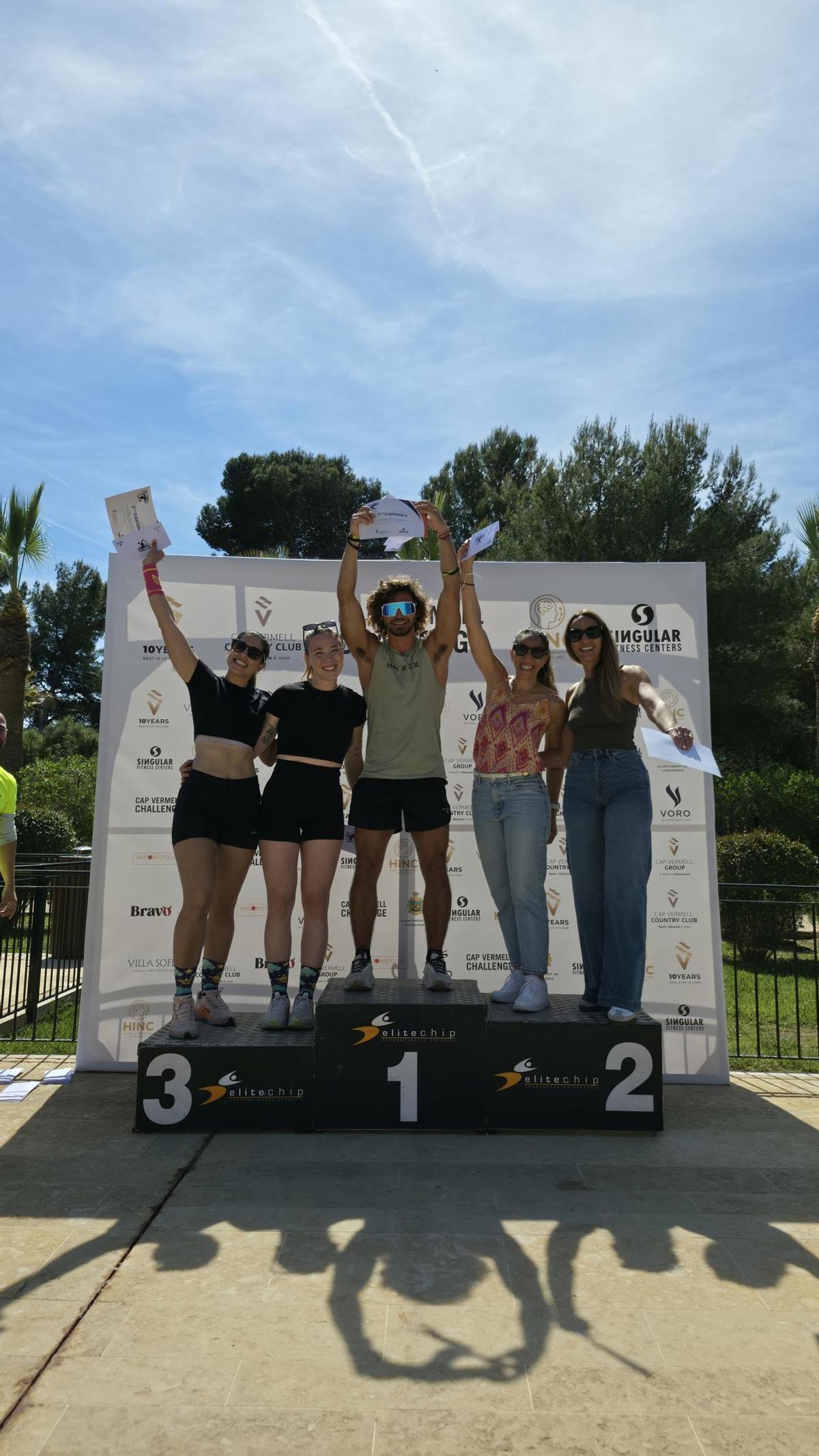 Primeros clasificados de la categoría intermedia en la Cap Vermell Challenge