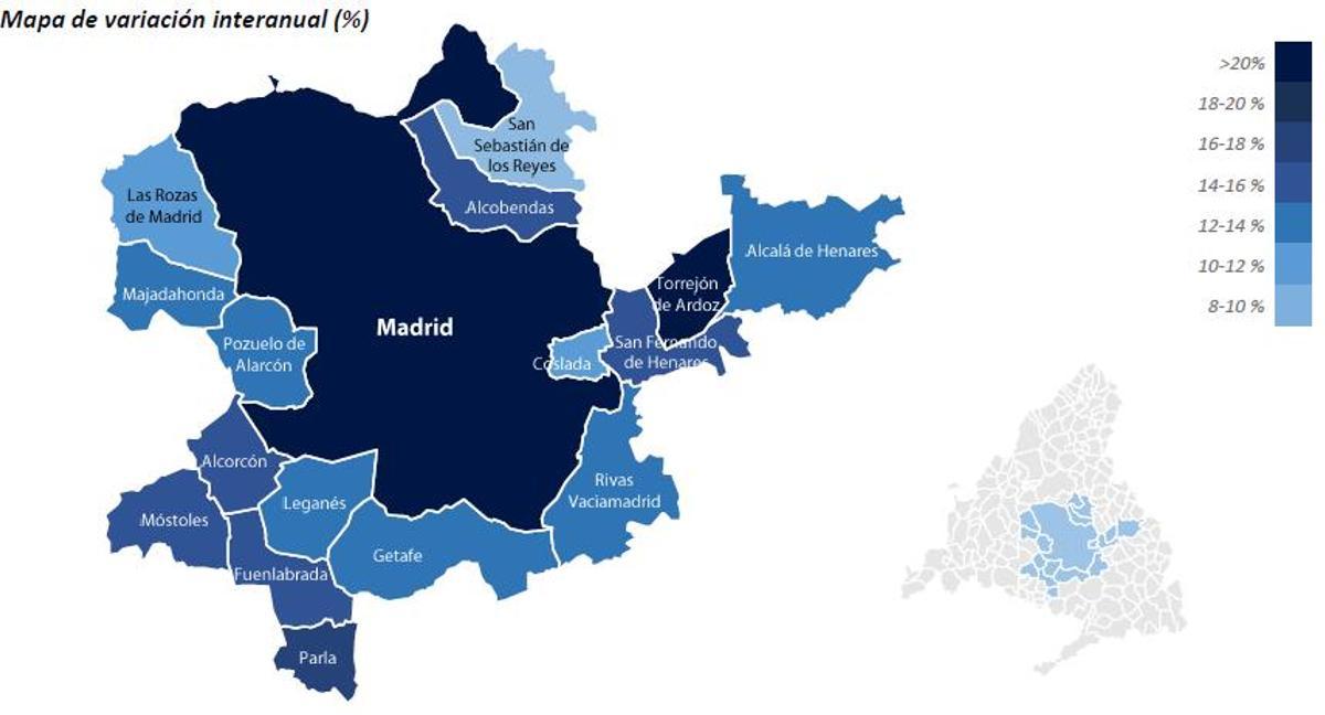 Mapa de variación interanual-