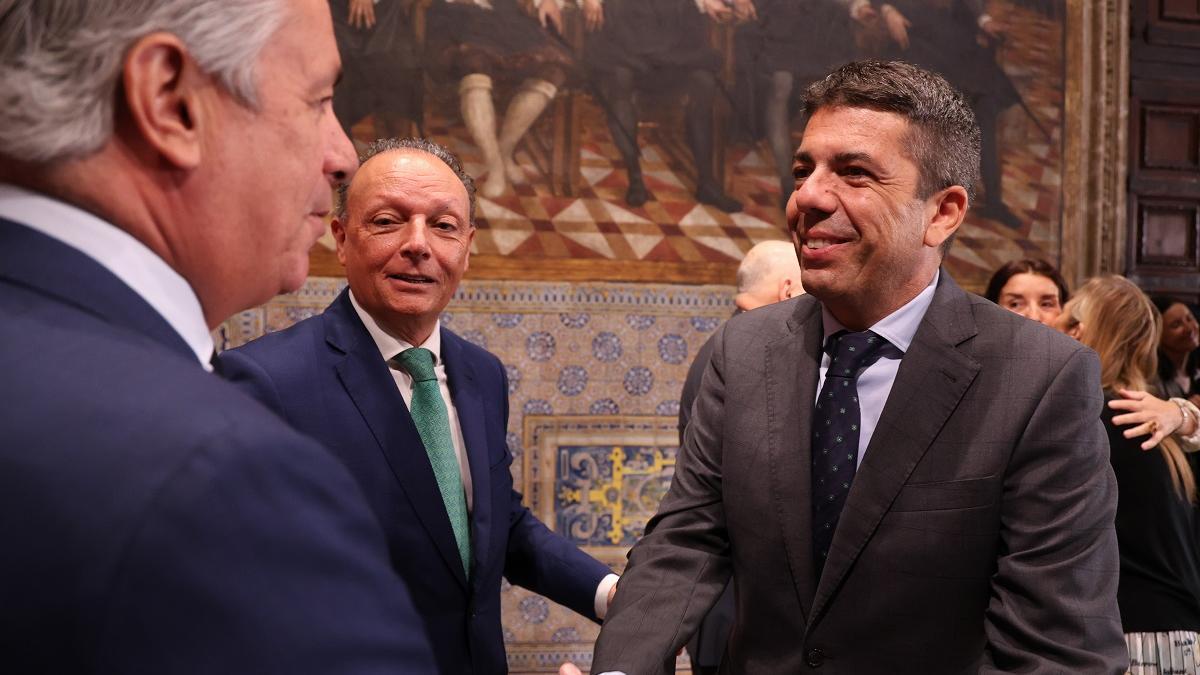 Diego Lorente, Salvador Navarro y Carlos Mazón, hoy