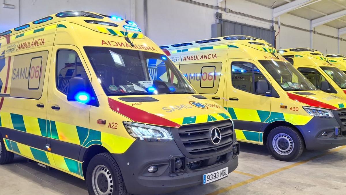 Some of the new ambulances being transferred to Ibiza and Formentera.