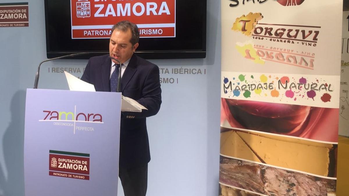 Sergio del Teso, presidente de Torguvi, en una feria de turismo