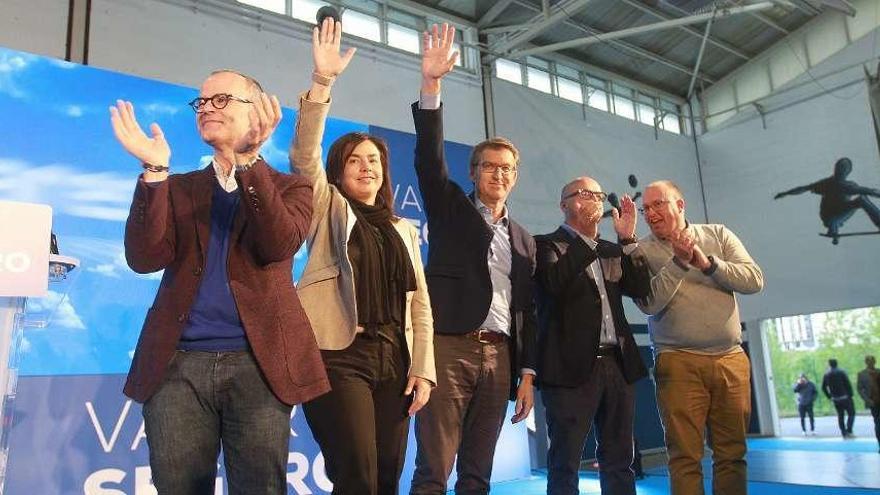 Jesús Vázquez. Belén Vázquez, Alberto Núñez Feijóo, Manuel Baltar y Miguel Tellado.  // Iñaki Osorio