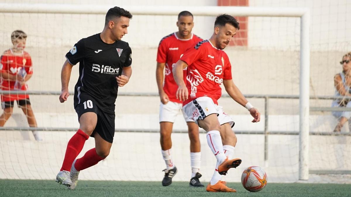 El Real Murcia en el amistoso frente al Bullense.