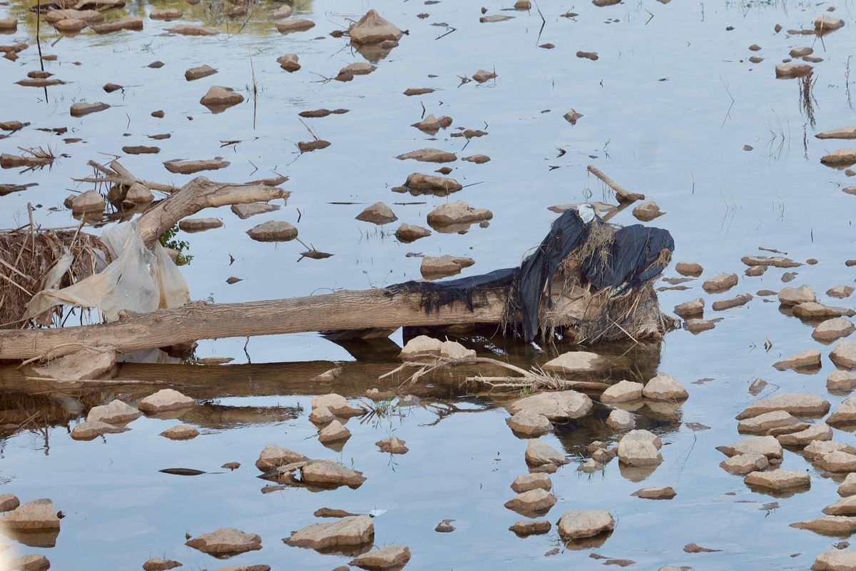 Suciedad en el río Turia