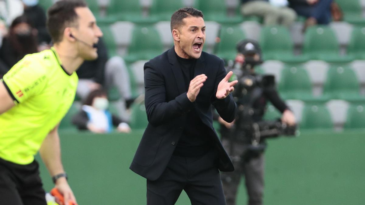 Francisco durante el choque frente al Valencia CF