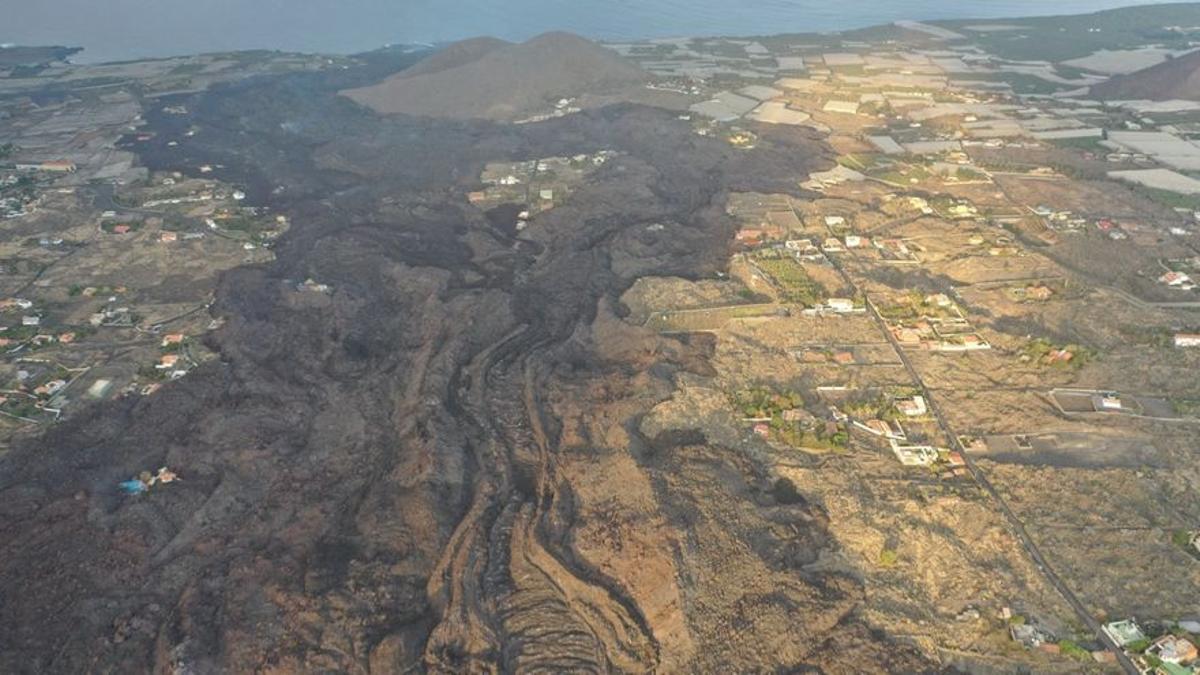 La lava del volcán de La Palma afecta a 93,4 hectáreas de cultivos