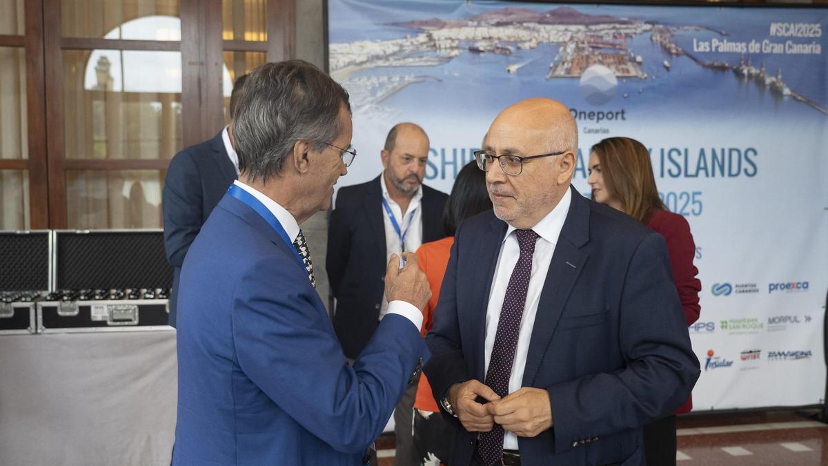 José Mayor y Antonio Morales en la pasada edición de Shipping Canary Islands