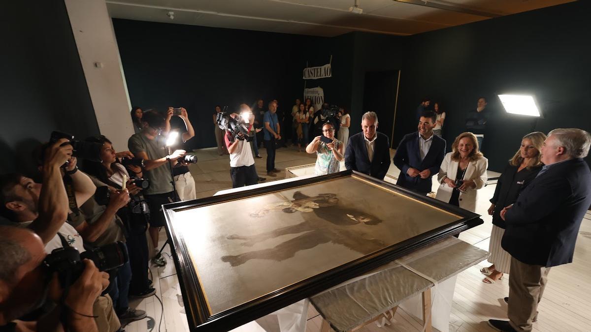 El icónico cuadro de Castelao «A derradeira leición do mestre» ya está en Pontevedra a espera de ser expuesto