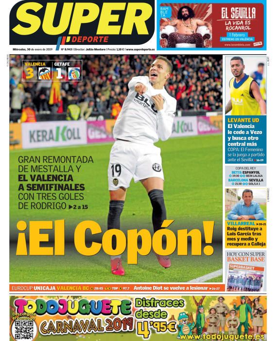 Portada SUPERDEPORTE miércoles 30 enero 2019