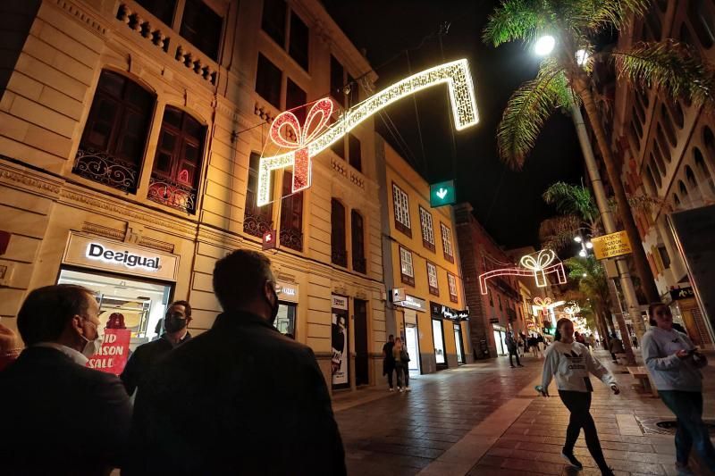 Prueba de la iluminación de Navidad de Santa Cruz