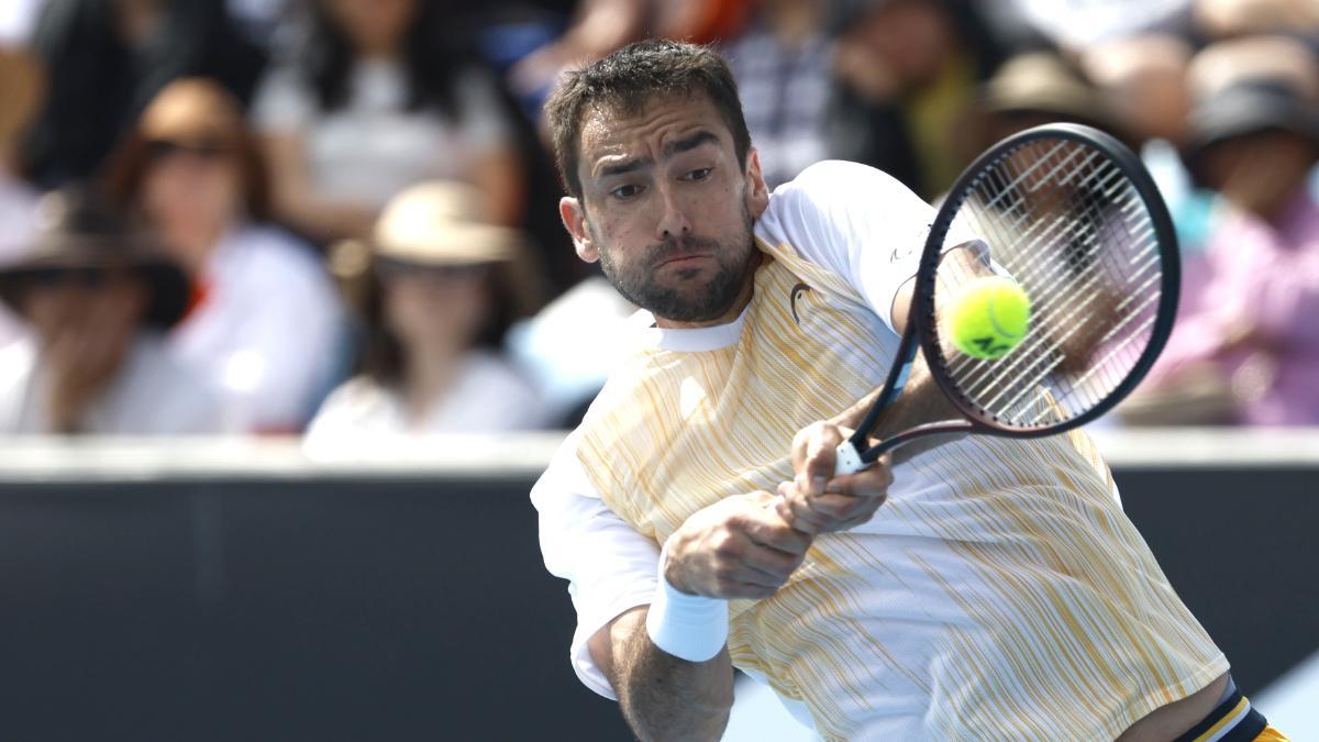 Marin Cilic, disputando el Open de Australia 2024