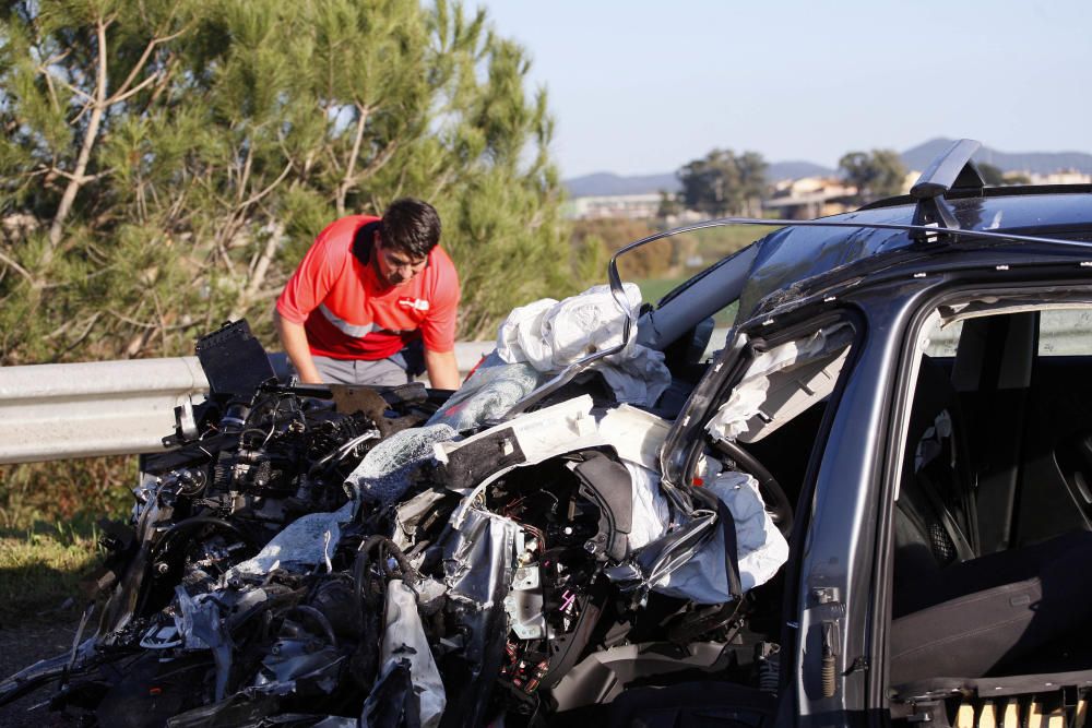 Accident greu a Cassà de la Selva