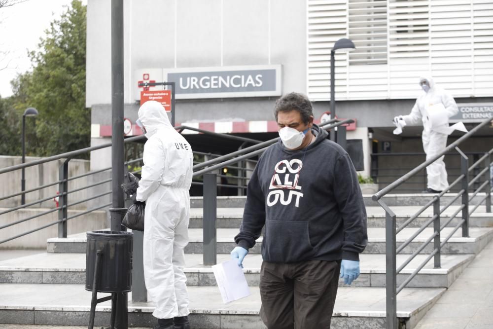 Coronavirus en Asturias: La UME, en Gijón