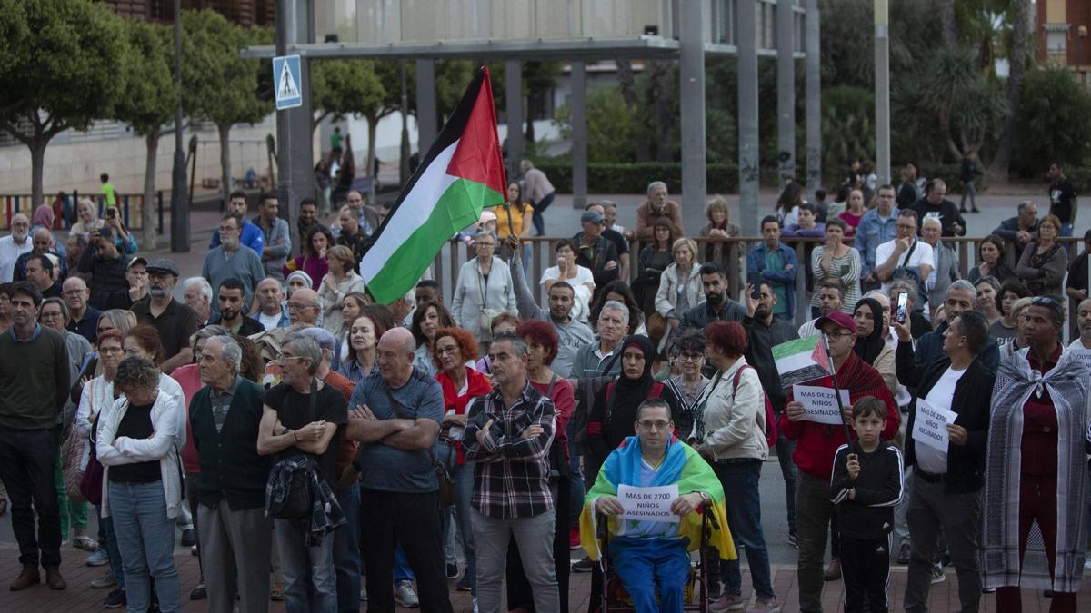 Una concentración a favor del Pueblo Palestino.