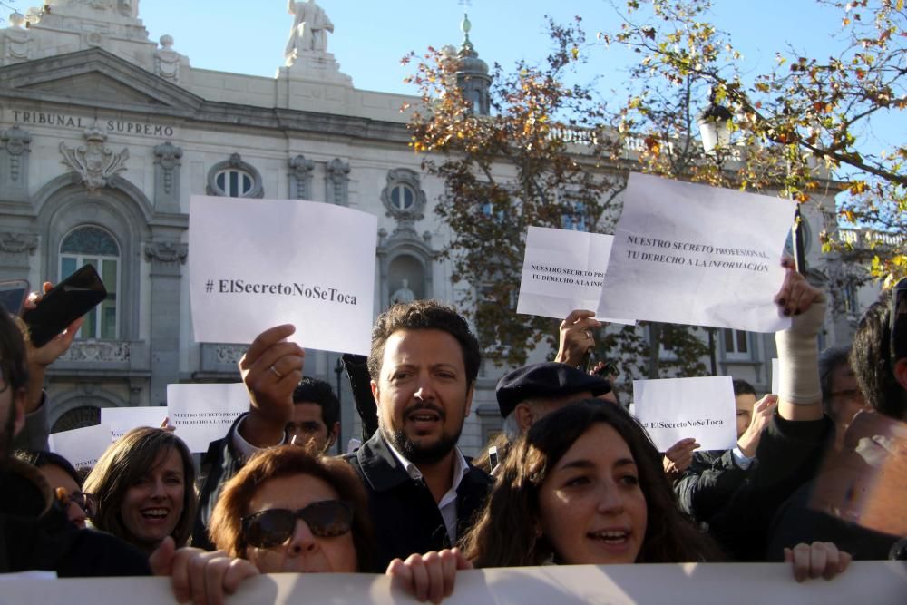 Concentración por la libertad de prensa ante el Tribunal Supremo