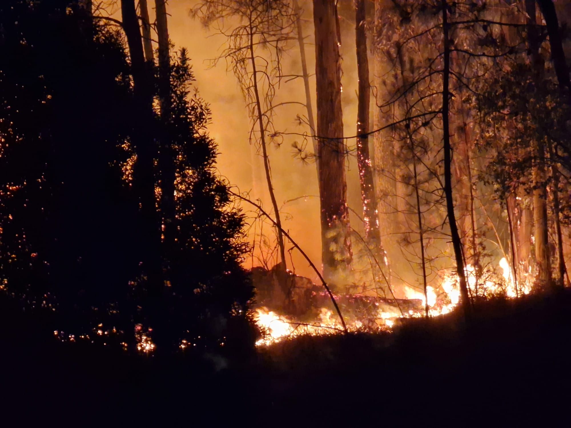 Incendios en Galicia: Vilagarcía y su comarca luchan contra el fuego