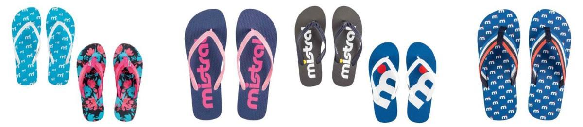 Chanclas Lidl | A la izquierda los dos modelos de mujer y a la derecha los de hombre