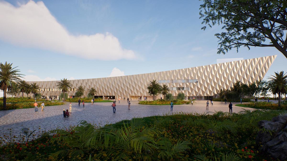 Lateral del futuro pabellón ferial de Infecar.