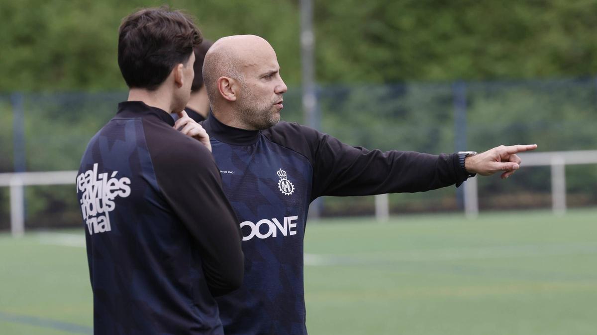 Rozada, durante un entrenamiento de esta semana