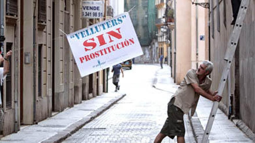 Una concentración contra la prostitución.
