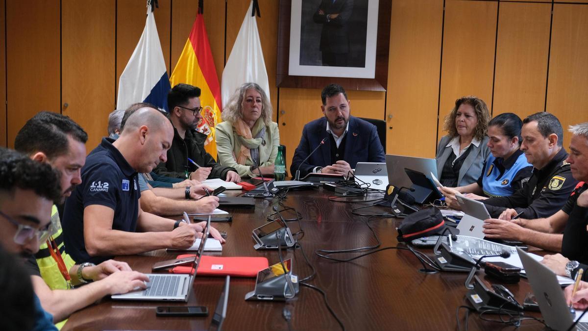 Reunión de la Junta Local de Seguridad con motivo del Carnaval de Las Vegas de Las Palmas de Gran Canaria.