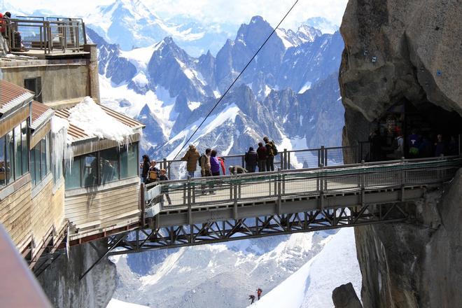 Puente, Aiguille Du Midi, Los Alpes, Francia