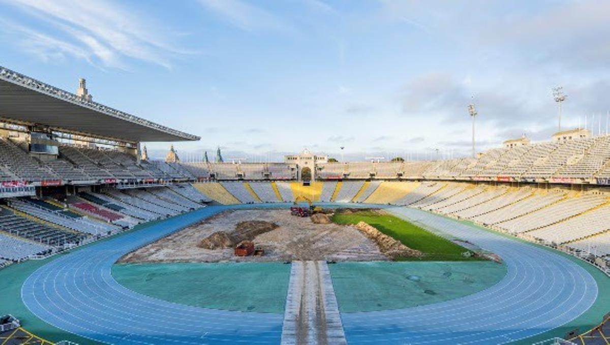 El FC Barcelona inicia les obres per adequar l’Estadi Olímpic de cara a la temporada 2023-2024
