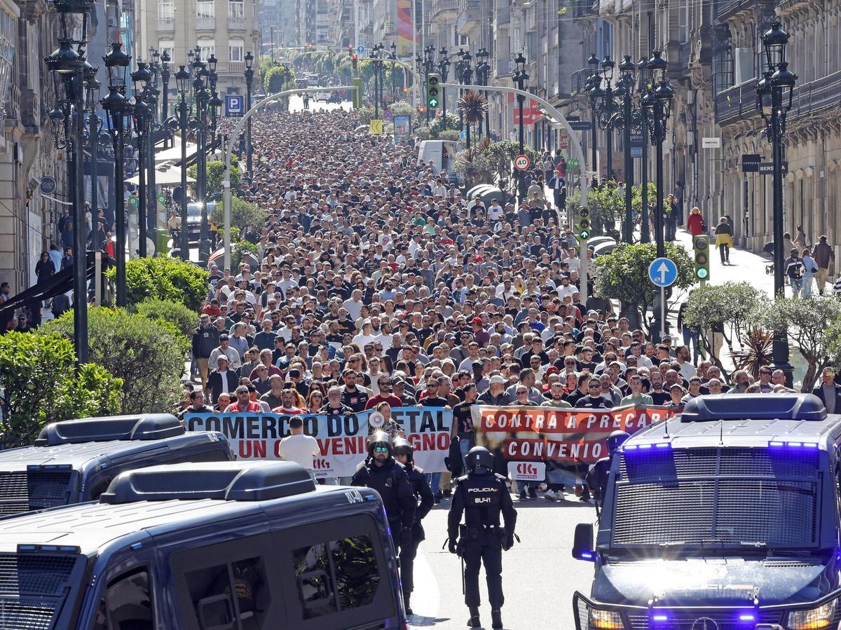Los trabajadores del metal de Pontevedra inician sus movilizaciones por el nuevo convenio: primera huelga Los trabajadores del metal de Pontevedra inician sus movilizaciones por el nuevo convenio: primera huelga