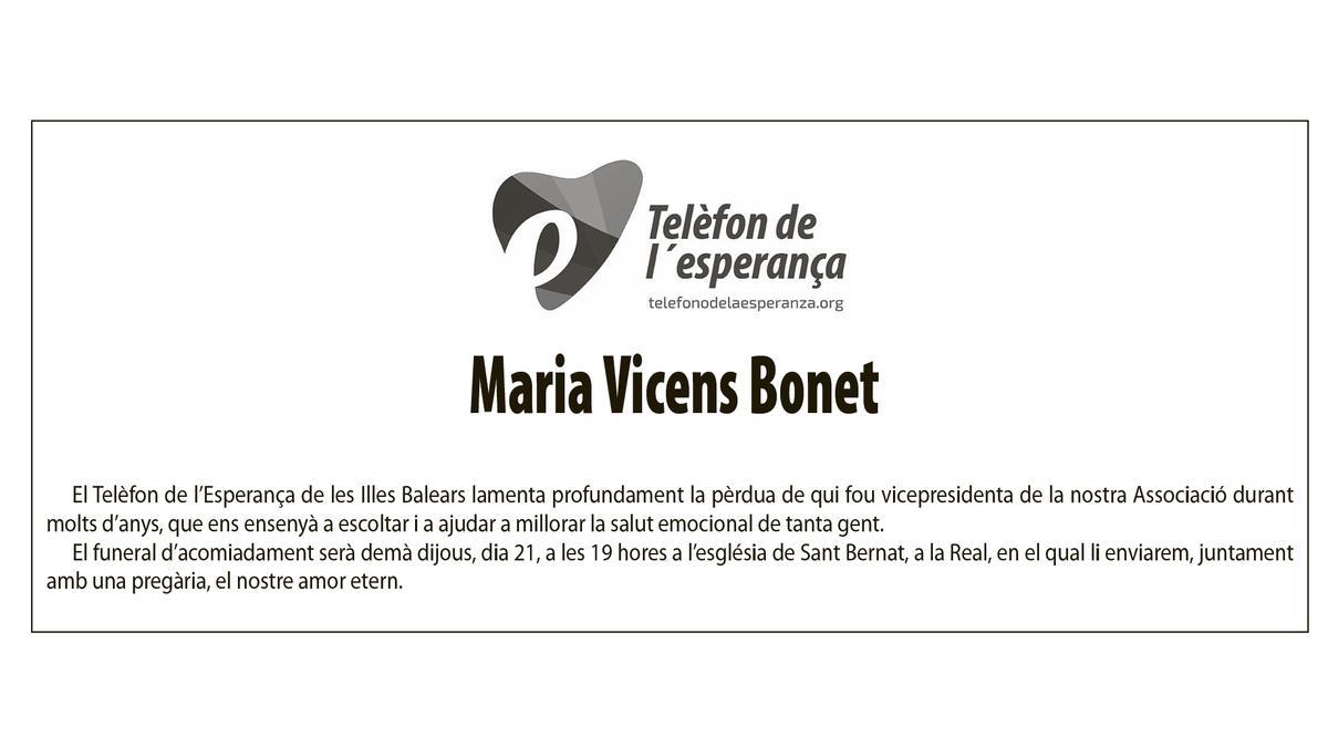 Maria Vicens Bonet