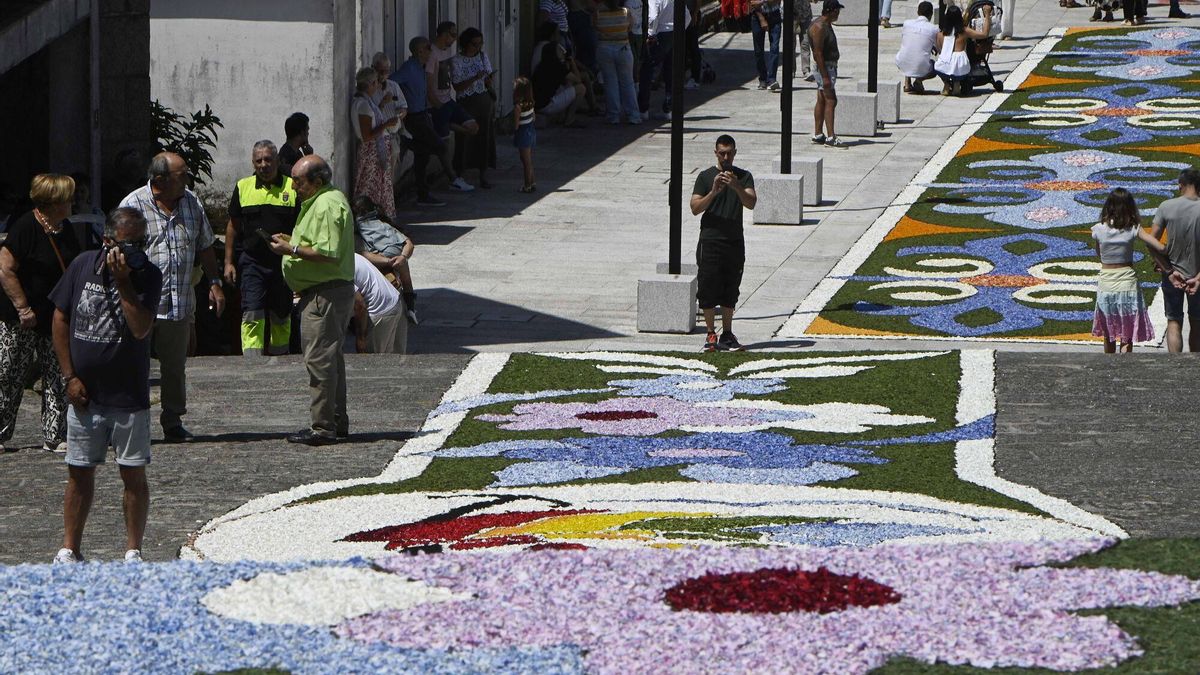 Tapices tradicionales en las principales calles de Gondomar
