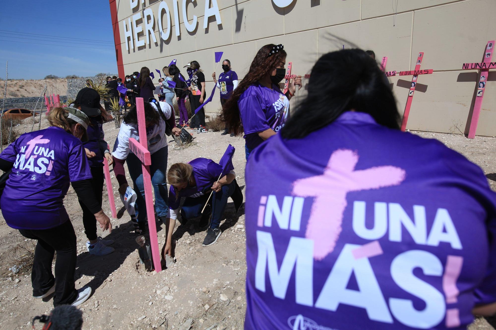 Movilización en Ciudad Juárez (México) contra la violencia de género.