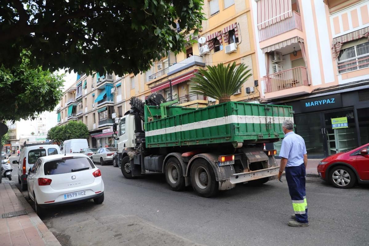 Preparativos para peatonalizar la Viñuela