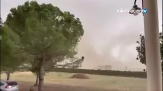 La ola de calor deja un reventón térmico en Elda y Petrer y una fuerte tormenta en Banyeres