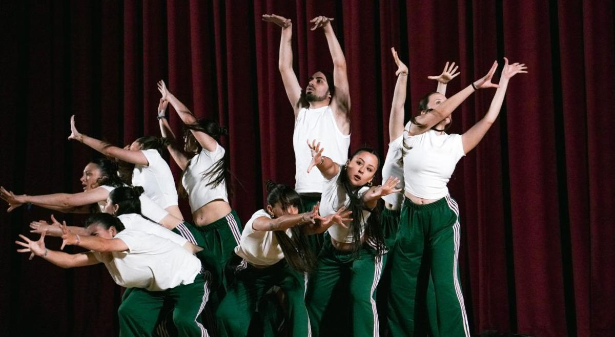Un momento de la coreografía «Glow together», de los alumnos de Zamora. | CEDIDA