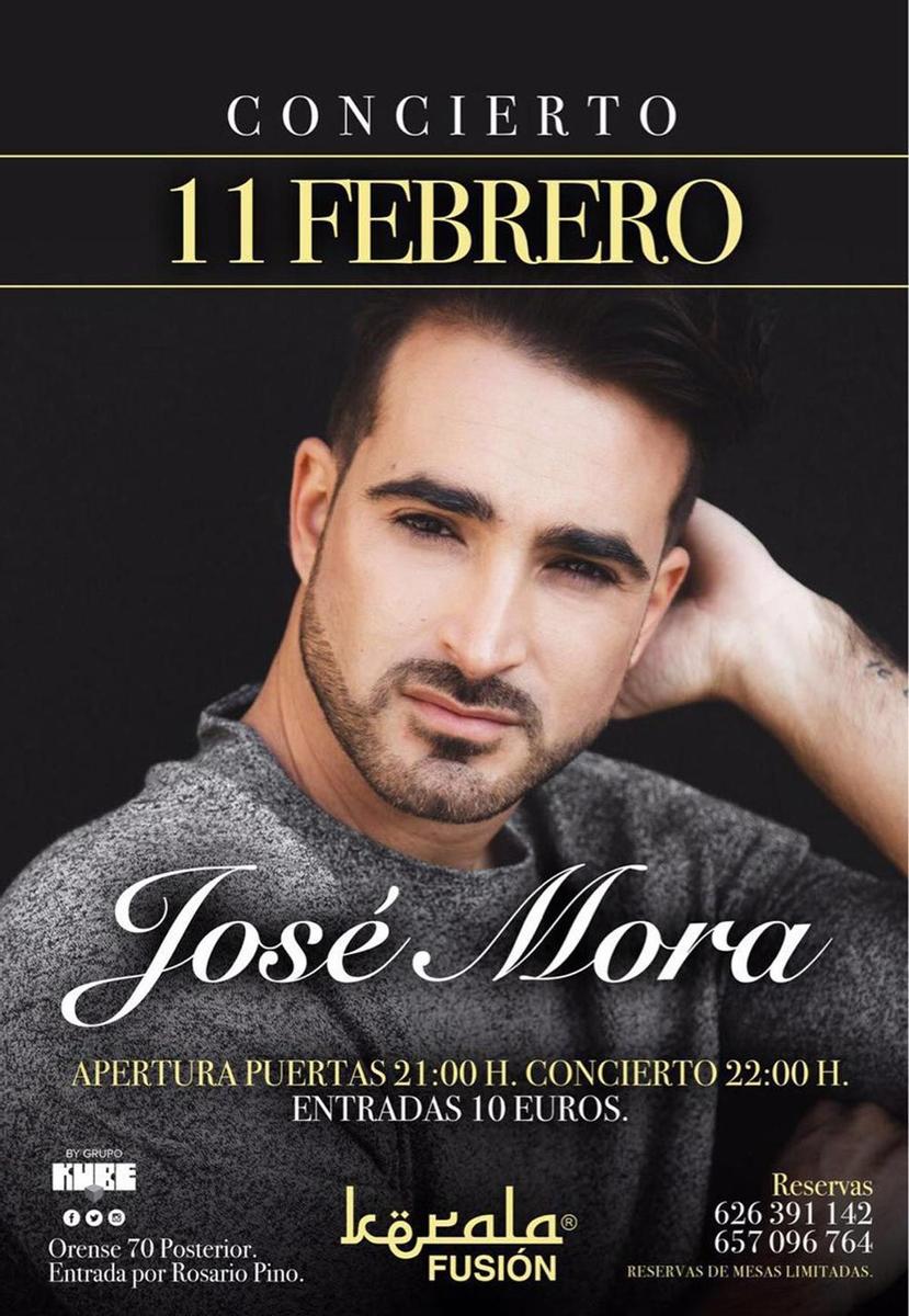 Cartel del concierto de José Mora