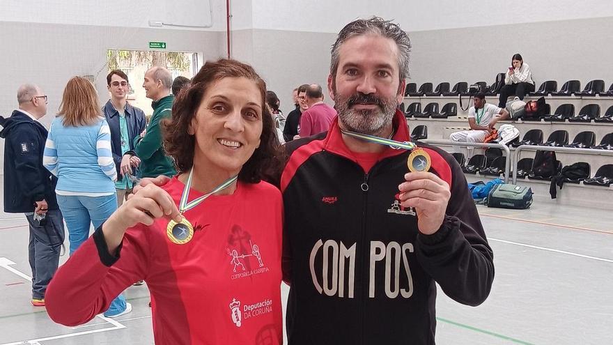 Araceli Bugallo y Xosé Piñeiro se hacen de oro para el Compostela Esgrima